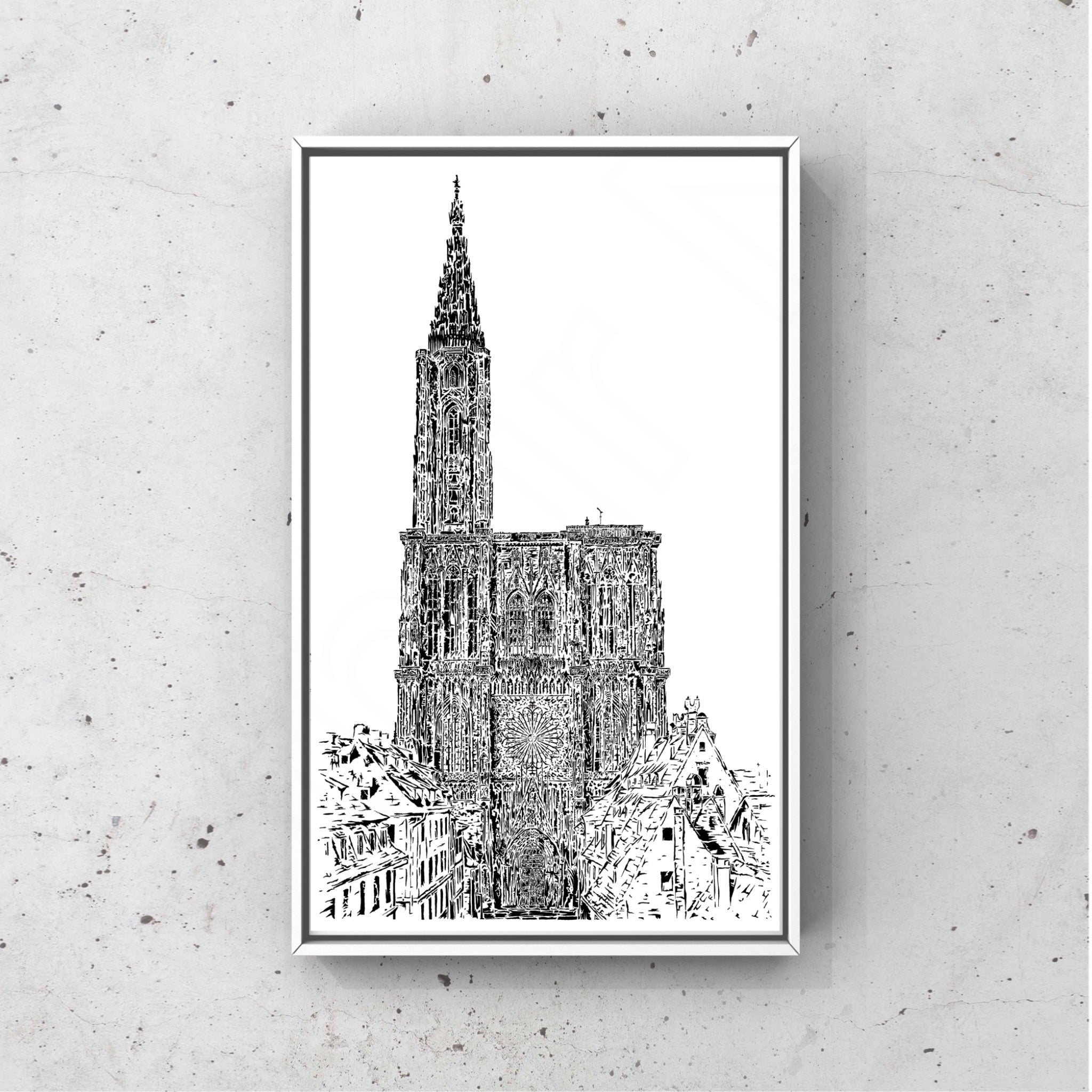 Sérigraphie de la Cathédrale de Strasbourg